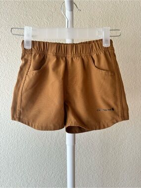Carhartt girls rugged flex ripstop shorts classic Carhartt brown size 4 EUC